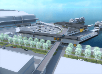 Rendering 2016 of WSF Colman Dock project looking west