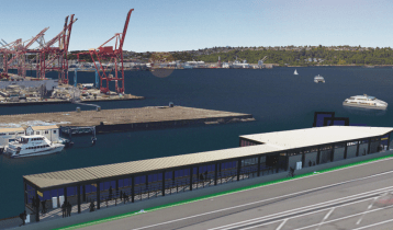 Rendering 2016 of future Water Taxi facility at Colman Dock