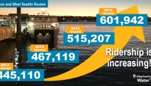 King County Water Taxi delivered a record 601,942 riders in 2016