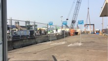 Here is a view of the King County Water Taxi's temporary location at Pier 52, on the north end of Colman Dock. Photo courtesy of Washington State Department of Transportation.