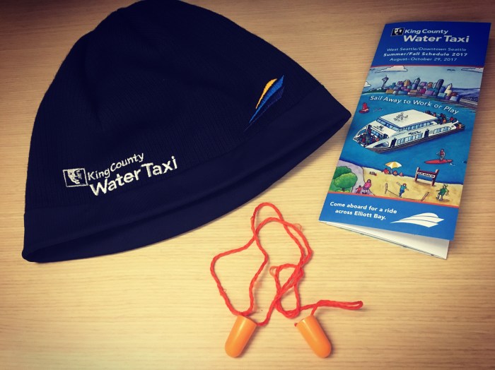 King County Water Taxi is now offering earplugs - on both of its boats and at its terminal in Downtown Seattle – to help ease the noise for riders. The earplugs come with a string attached (no pun intended) to make sure you don’t lose one or both of them.