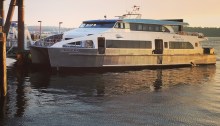 The Sally Fox is docked at Pier 52 in Seattle.