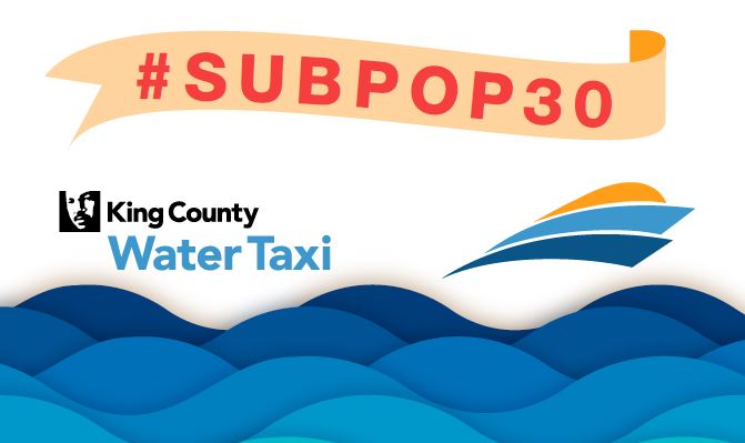 Shown is King County Water Taxi's Geofilter for Snapchat users, which pays tribute to Sub Pop Records' 30th Anniversary