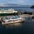 King County Water taxi at Vashon dock with Washington State Ferry