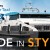 Water Taxi Sally Fox sailing with the words "Ride in Style" and the bottom and the Water Taxi logo in the top right corner