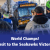 Bus and Seahawks fan crowd. Text is World Champs! Take transit to the Seahawks victory parade.